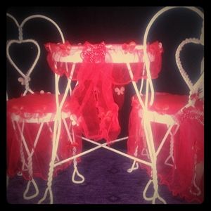 Little girls tea party table from the mid 60 s